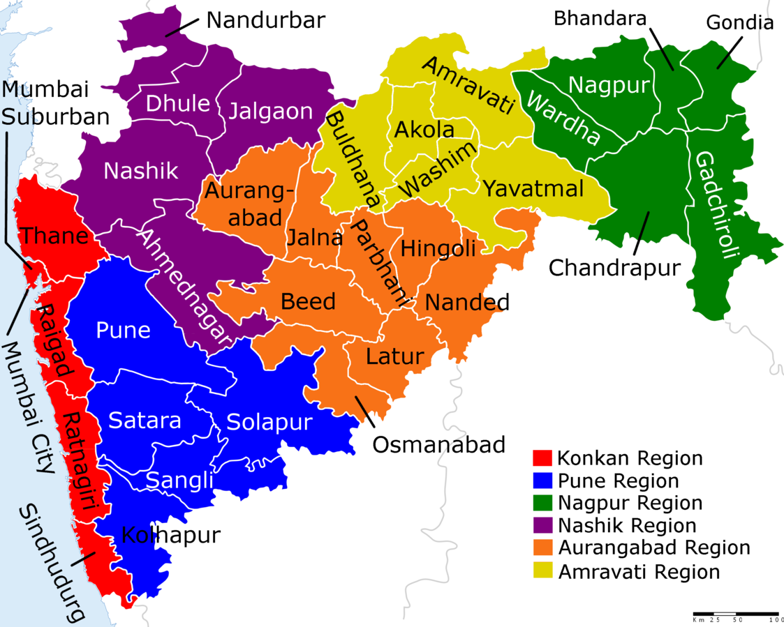 Maharashtra Districts Map