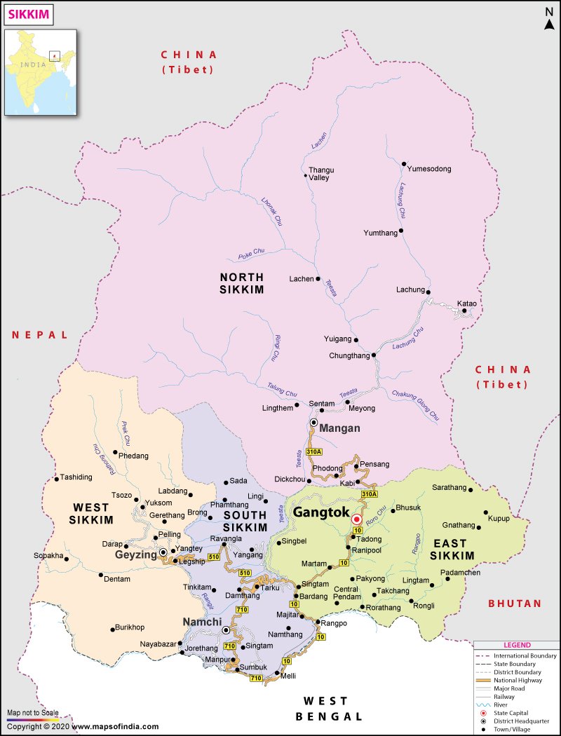 Sikkim Map