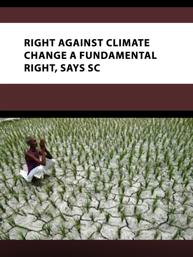 Right against climate change a fundamental right, says SC poster