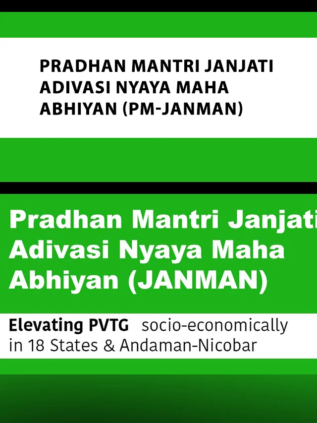 Pradhan Mantri Janjati Adivasi Nyaya Maha Abhiyan (PM-JANMAN) poster