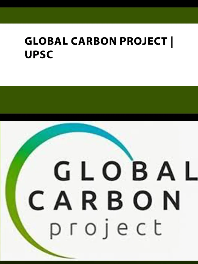 Global Carbon Project poster