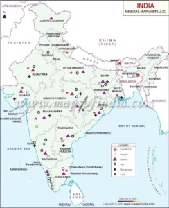 mineral map metallic