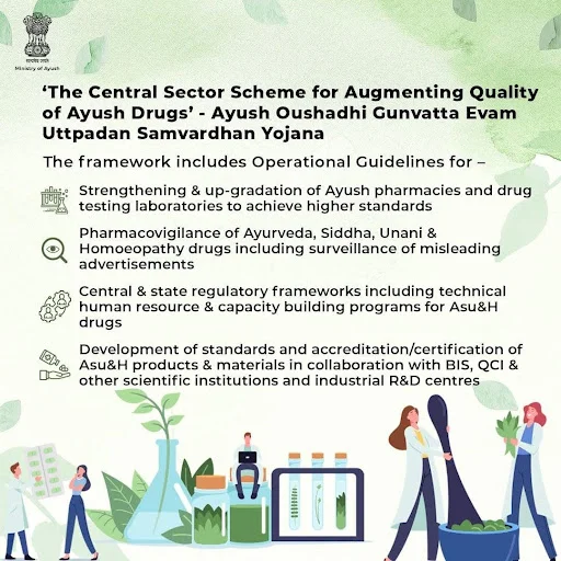 Ayush Oushadhi Gunavatta evam Uttpadan Samvardhan Yojana (AOGUSY)